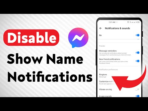 How to Disable Show Name On Messenger Notifications (Updated)
