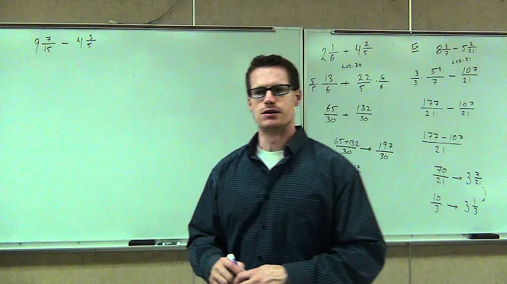 Prealgebra Lecture 4.7: Operations With Mixed Number Fractions