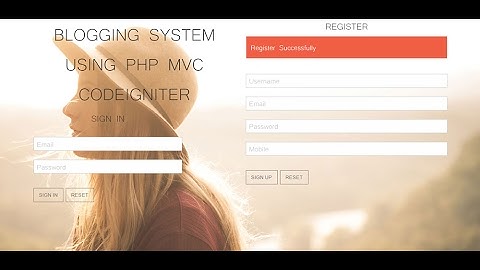 PHP Codeigniter Registration/Login/CRUD/Blogging Application with Foundation Framework part-2