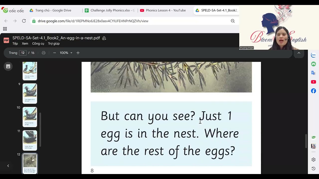 Học Jolly phonics set 4 lần 2