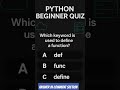 Can You Answer This Python Question? | Programming Quiz #python #quiztime