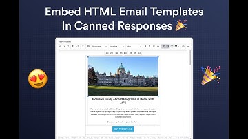 Embed email HTML template in canned response - SwiftReply