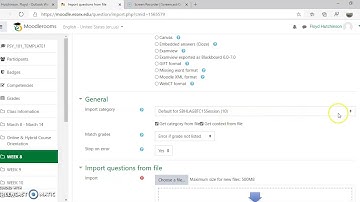 Moodle Quiz Import