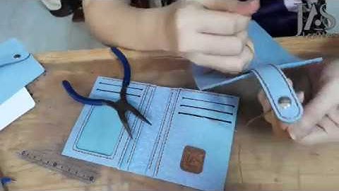 HOW TO MAKING A LEATHER WALLET  - Tutorial video - PATTERN PDF - Handmade by JAS