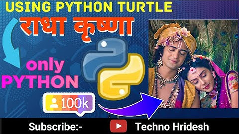 👩‍❤️‍👨 Radha krishna Code in python using import Turtle 😍🤩🤩|Radha krishna graphics python turtle🐢|