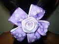 Paso a paso de flores en cintas para el cabello . vídeo No.005.Manualidades la hormiga