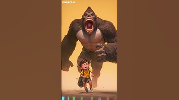 AI Creates Terrifying Movie Monsters in Kid Chase Scenes!