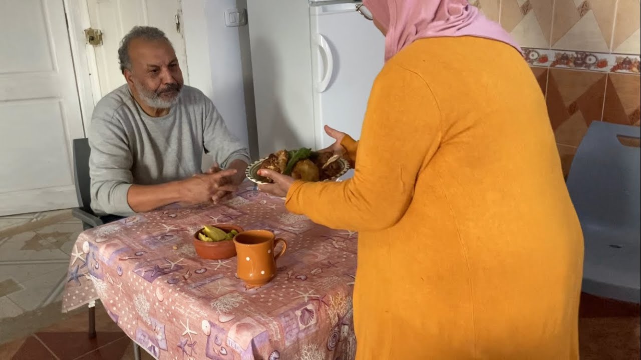 فطورنا اليوم كسكسي برأس العلوش
