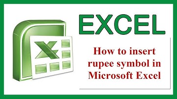 How to insert rupee symbol in Microsoft Excel