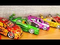 Diecast Cars Moving By Hand On The Shelve - Very Rare BBurago Diecast Cars