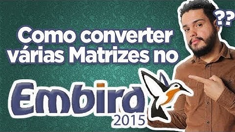 COMO CONVERTER VÁRIAS MATRIZES NO EMBIRD