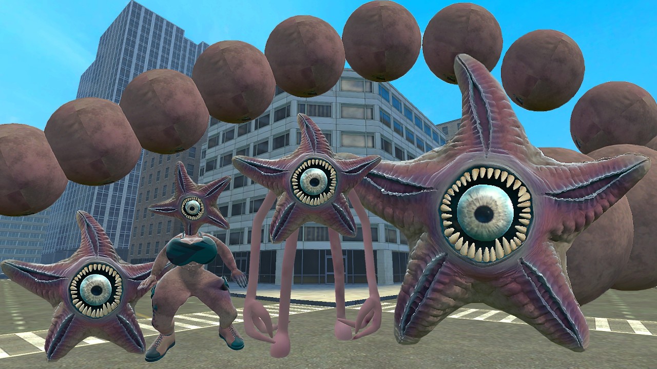 NEW EVOLUTION OF ROBLOX HUNGRY STAR FISH SEA MONSTER PHASE 2  & INNYUME SMILEY'S in Garry's Mod!!