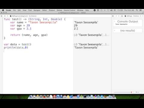 xcode programming ด้วยภาษา Swift ตอน 21 function multiple return value