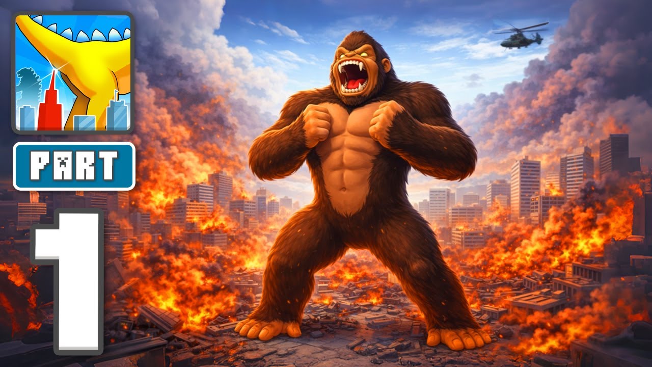 Crazy Kaiju 3D - Gameplay Walkthrough Part 1 - Giant Chaos Unleashed (iOS, Android)