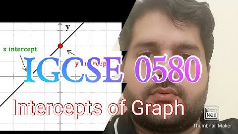 Intercepts of a graph| IGCSE Maths 0580 | Detail Lesson