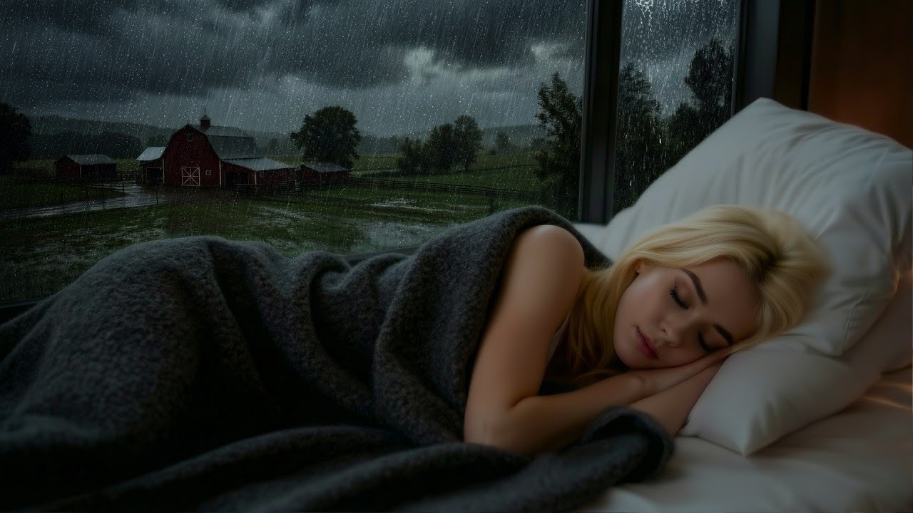 🥶ASMR rain thunder sounds sleeping - thunder and rain sounds sleep ☔#DeepSleep #InsomniaRelief