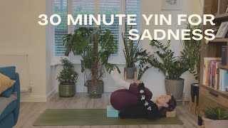 30 minute soft yin yoga for sadness & letting go