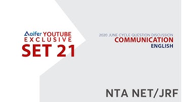 Previous Year Questions Of UGC NTA NET June 2020 Examination | COMMUNICATION | SET 21