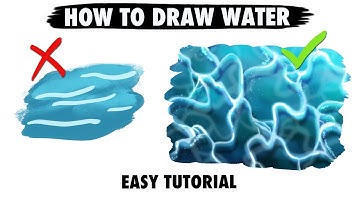 How to draw Water - EASY Digital Art Tutorial in Procreate for Beginners