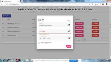 Angular 9 Laravel 7.2 Crud Operations using Angular Material Series Part 3: Edit Data