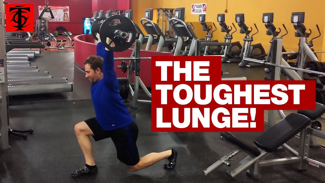 Eccentric Isometric Overhead Barbell Lunges training force