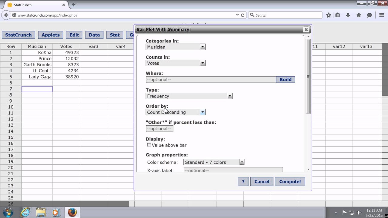 How To Create A Pareto Chart In Statcrunch