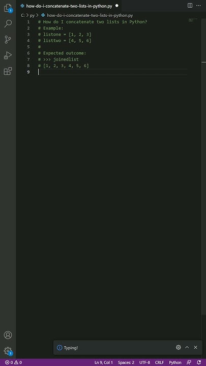 How do I concatenate two lists in Python? - YouTube