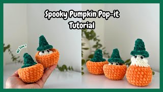 Crochet Spooky Pumpkin Pop-it Tutorial | NO SEW | Crochet Halloween