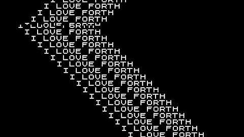 Forth demo on Jupiter Ace