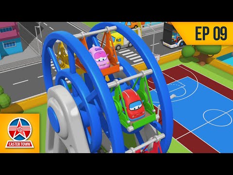 Leo the Little Red Car and Percy the Little Pink Car Stuck on Ferris Wheel | The Caster Town EP09