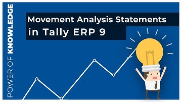 Inventory Management - Movement Analysis Statements in Tally Erp 9 0 Hindi