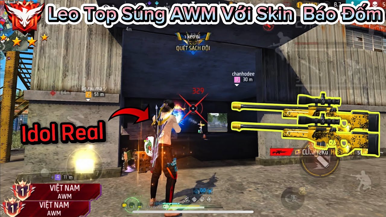 [Free Fire] Leo Từ Top 100 Lên Top 25 AWM Sever VN Trong 48H Bằng Skin "AWM Báo Đốm" Và Cái Kết !