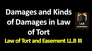 Damages and Kinds of Damages || Law of Torts and Easement