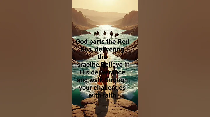 The parting of the Red Sea  (Exodus 14:21–22).#motivation #bible #god #history #jesus
