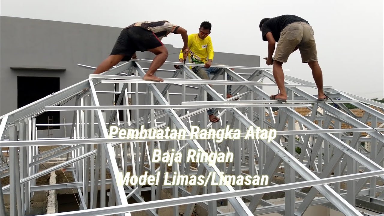 Cara Membuat Rangka Atap Baja Ringan Model Limas Atau Limasan - YouTube