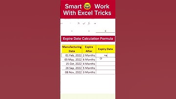 Calculate expire dates Formula 🔥| excel tips and tricks #excel #exceltips #shorts #data #msexcel