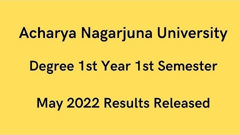 ANU Degree 1st Year 1st Semester Results Released | Telugu Trending World