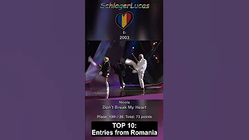 Top 10 Entries From Romania In Eurovision 