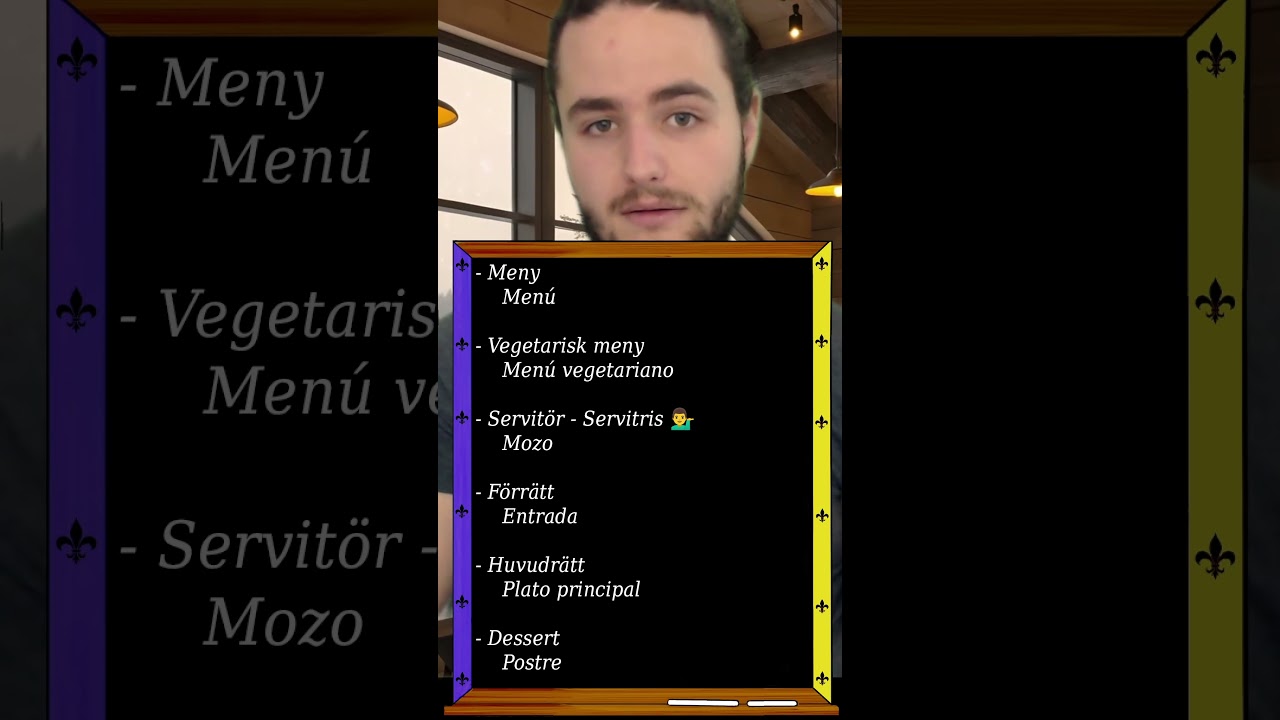 Palabras de restaurante en sueco | Sueco con Sixto