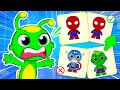 Can you find the SPIDERMAN pairs? | Cartoons for Kids | Groovy the Martian