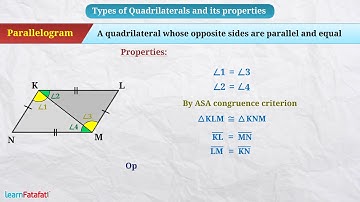 Understanding Quadrilaterals Class 8 Maths - Types of Quadrilaterals and its Properties