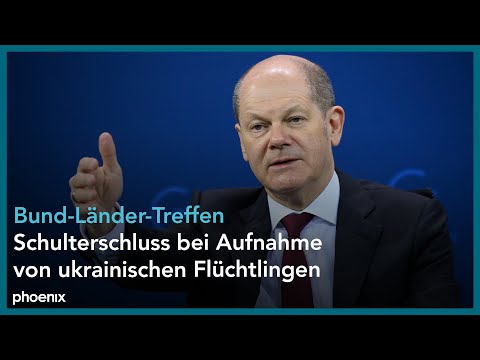 Bund-Länder-Gipfel zum Ukraine-Krieg u. a. mit Bundeskanzler Olaf Scholz