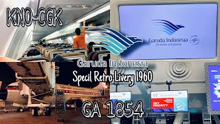 Special Livery Retro 1960 Garuda Indonesia || Medan-Jakarta || GA 1854 || PK - GFM || #mvlogs