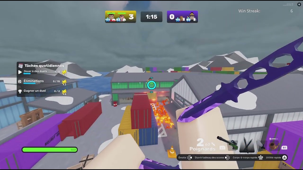 Les gars j'étais avec mon cousin. On a fait du 2v2  docks sur Rivals !