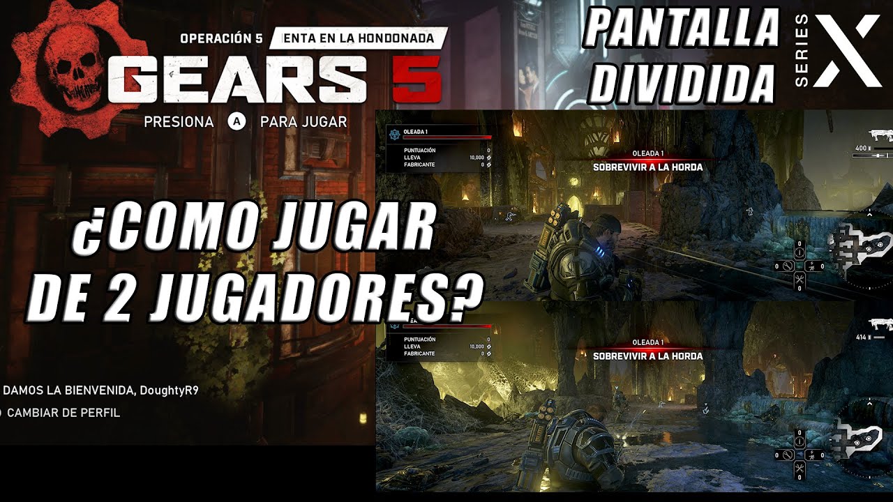 Como jugar Gears 5 de 2 JUGADORES en la misma consola Pantalla dividida XBOX  SERIES X y Series S - YouTube