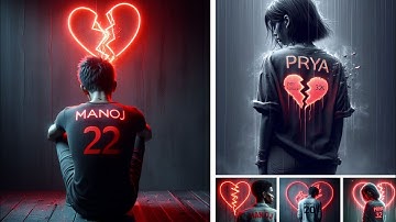 New Trending Sad Broken Heart AI Photo Editing #breakup #broken #brokenheartstatus  #aitools  #bing