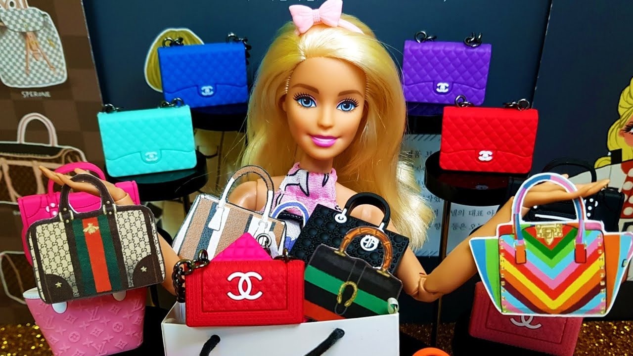 Barbie's Chanel Bag Gucci Bag MotorBag Shopping Play 