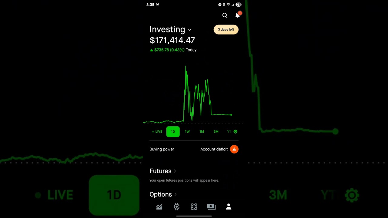 Robinhood Account Deficit Glitch 
