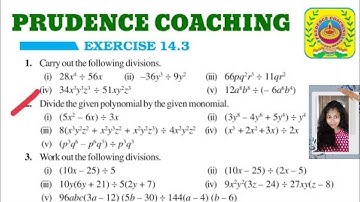 Divide the given polynomial by the given monomial #factorisation 14.3 sum2 class 8 NCERT maths