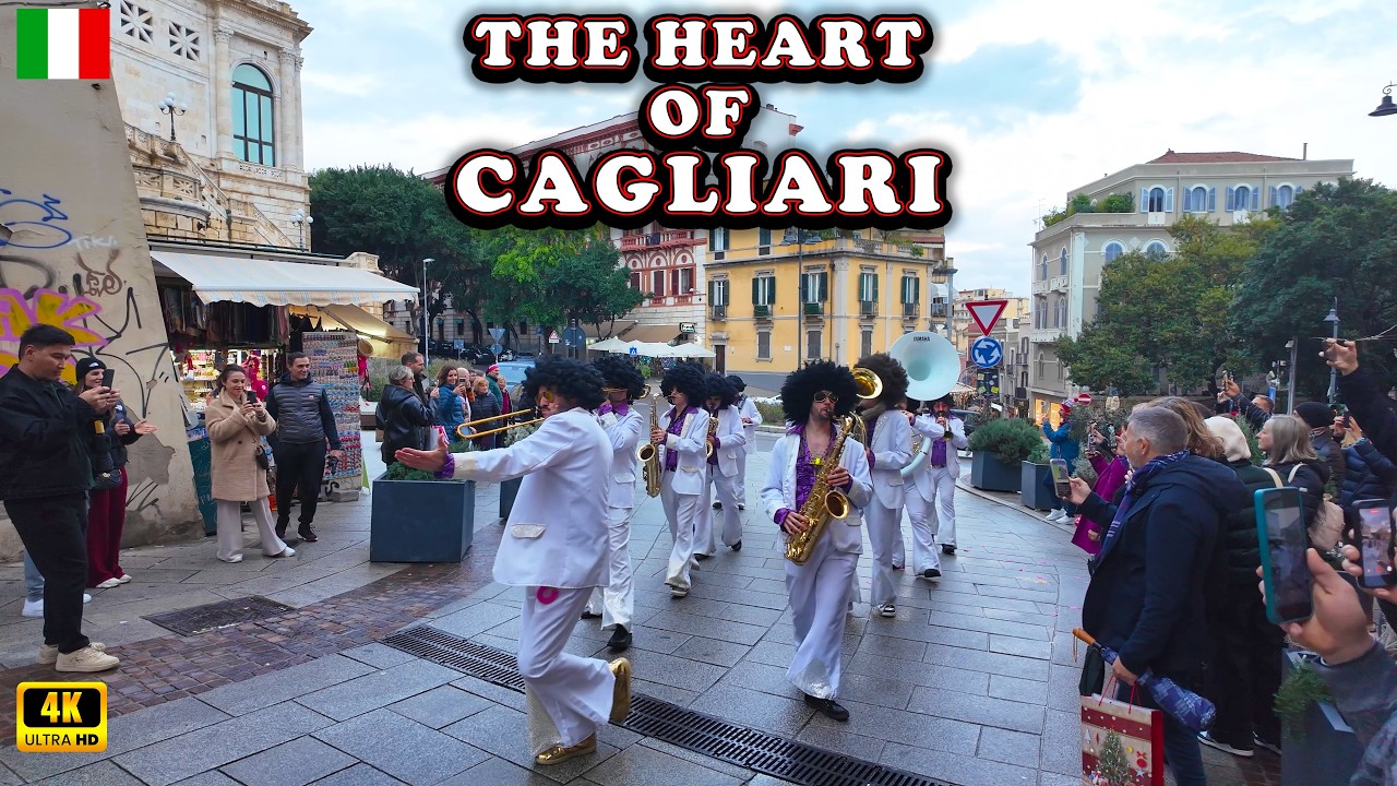 Cagliari, Capital of Sardinia, Italy 4K Walking Tour